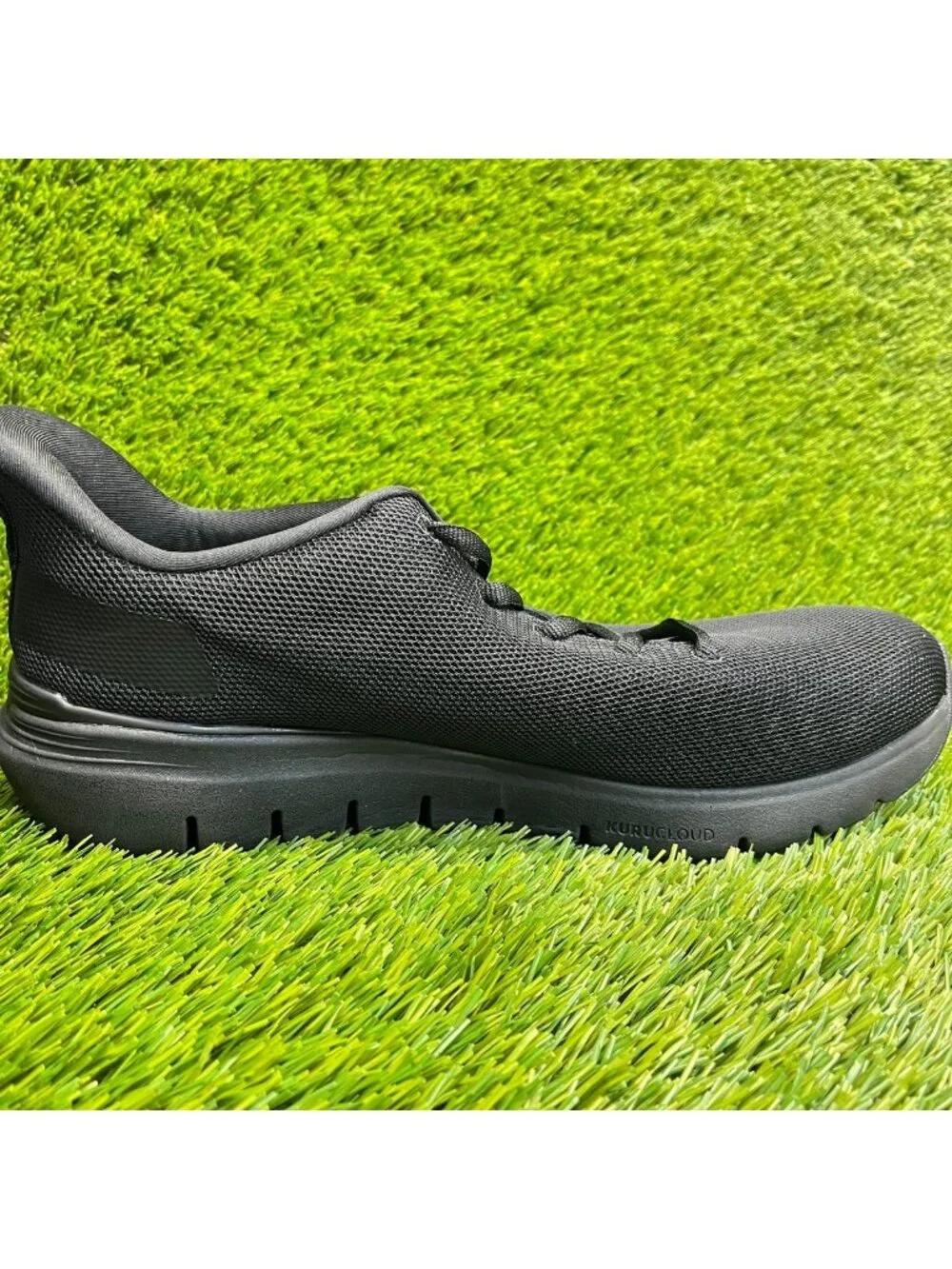 Kuru Flex Via Mens Size 10 Jet Black Athletic Running Walking Shoes Sneakers